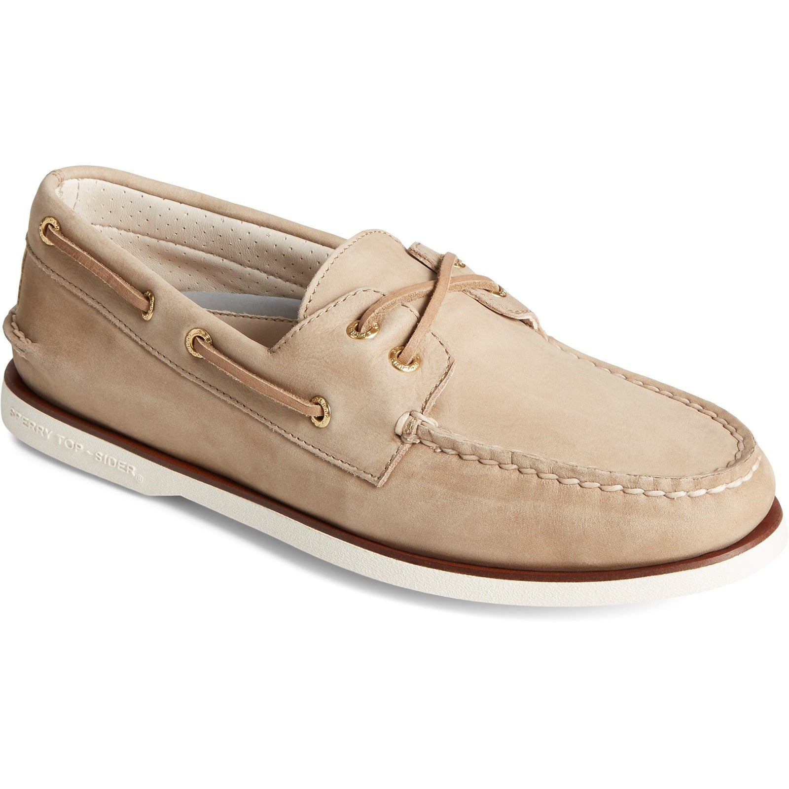 Sperry Mens A/O 2-Eye Boat Shoes - Cream