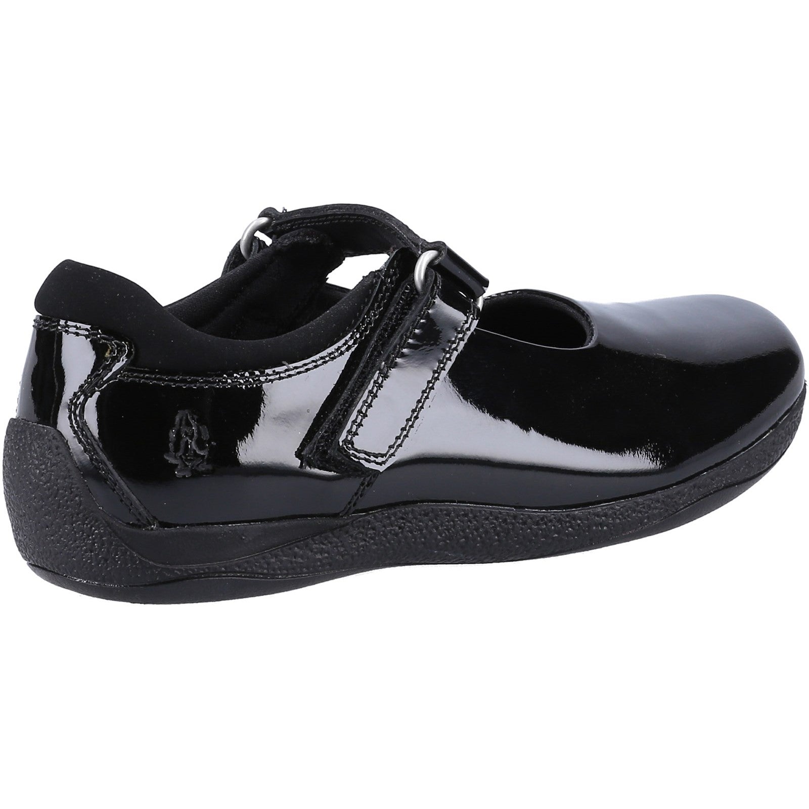 Hush Puppies Girls Marcie Patent Leather School Shoes - Black