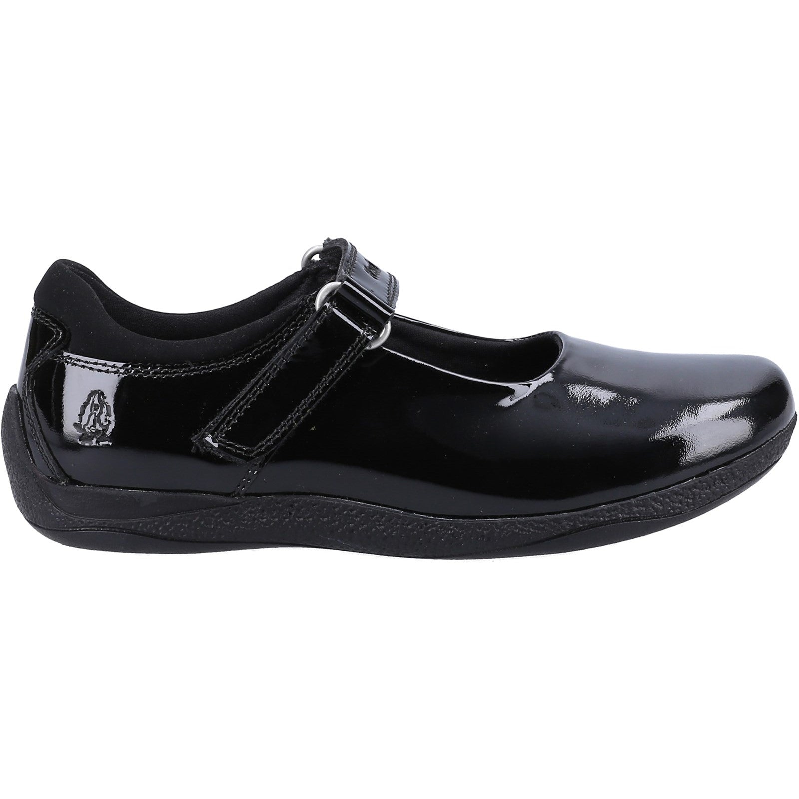 Hush Puppies Girls Marcie Patent Leather School Shoes - Black