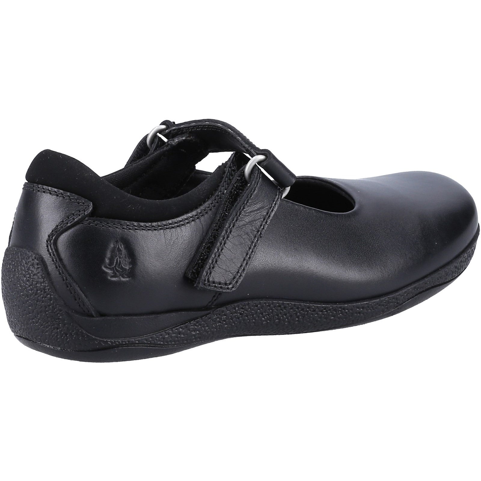 Hush Puppies Girls Marcie Leather School Shoes - Black