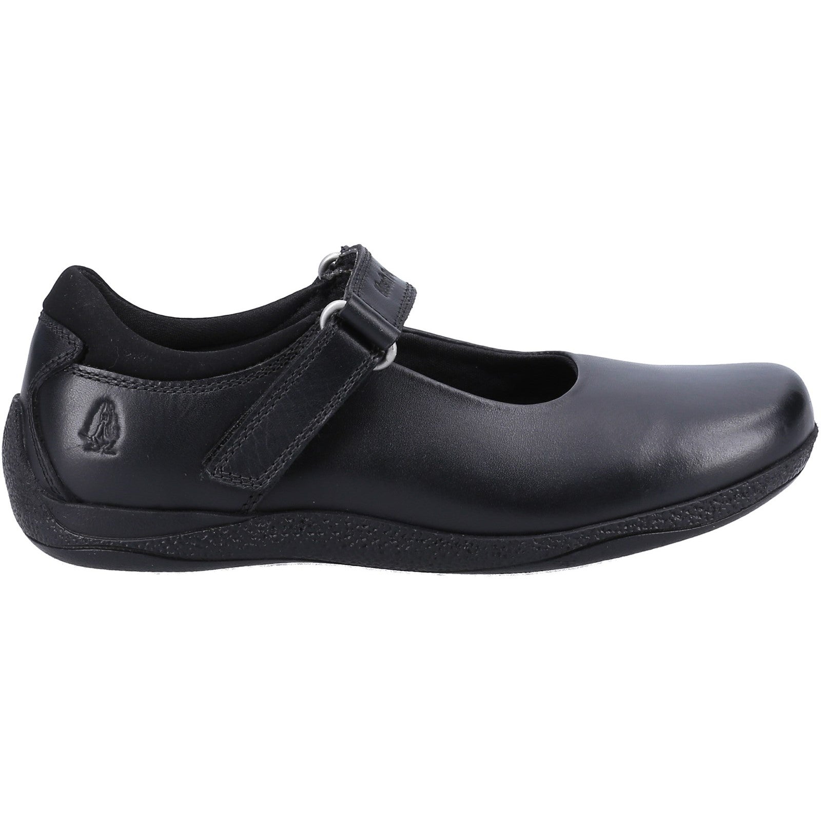 Hush Puppies Girls Marcie Leather School Shoes - Black