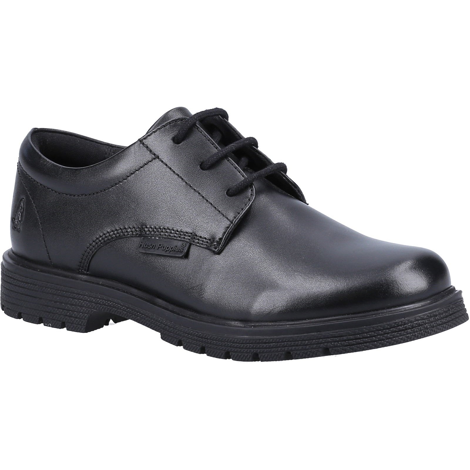 Hush Puppies Girls Polly Leather School Shoes - Black