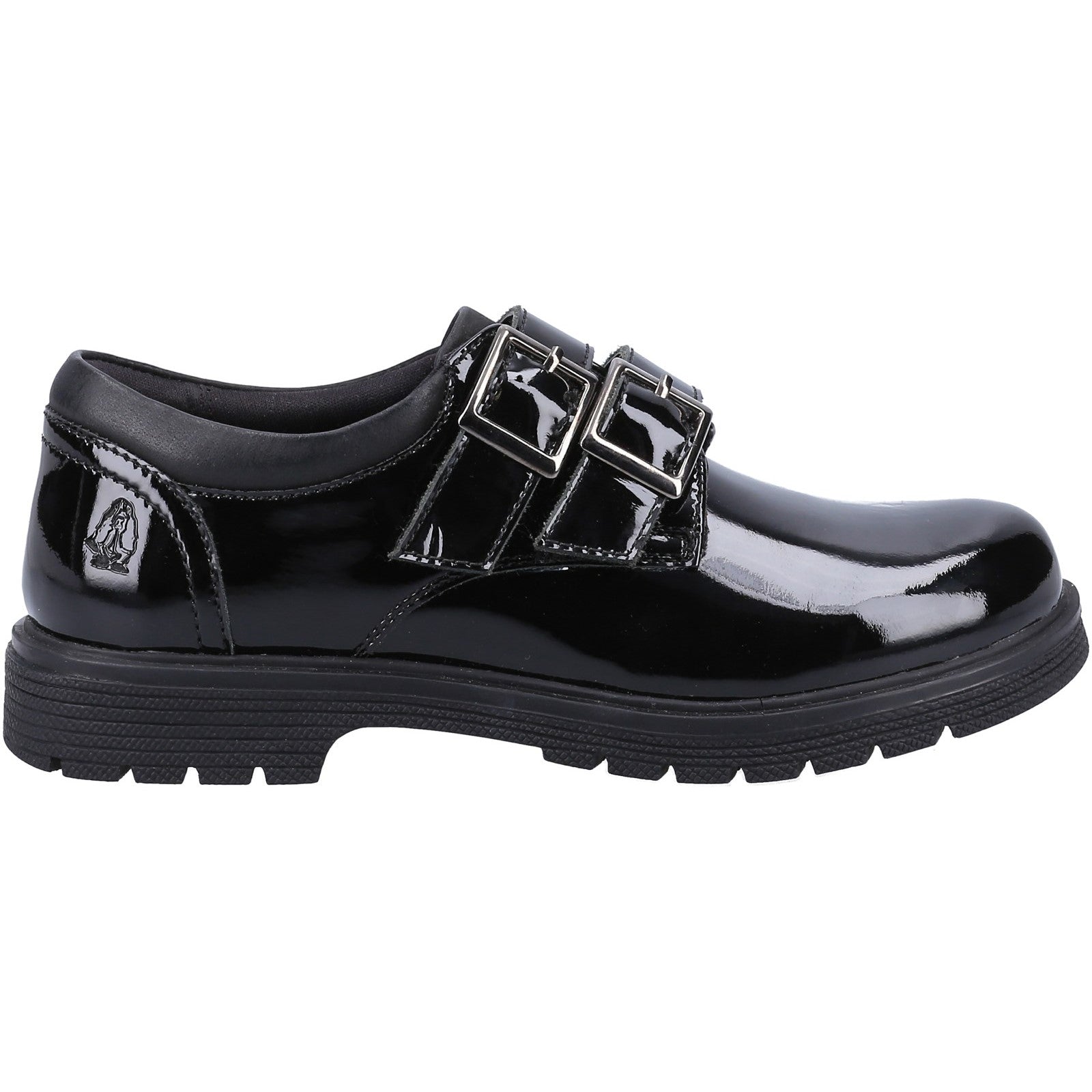 Hush Puppies Girls Sunny Patent Leather School Shoes - Black