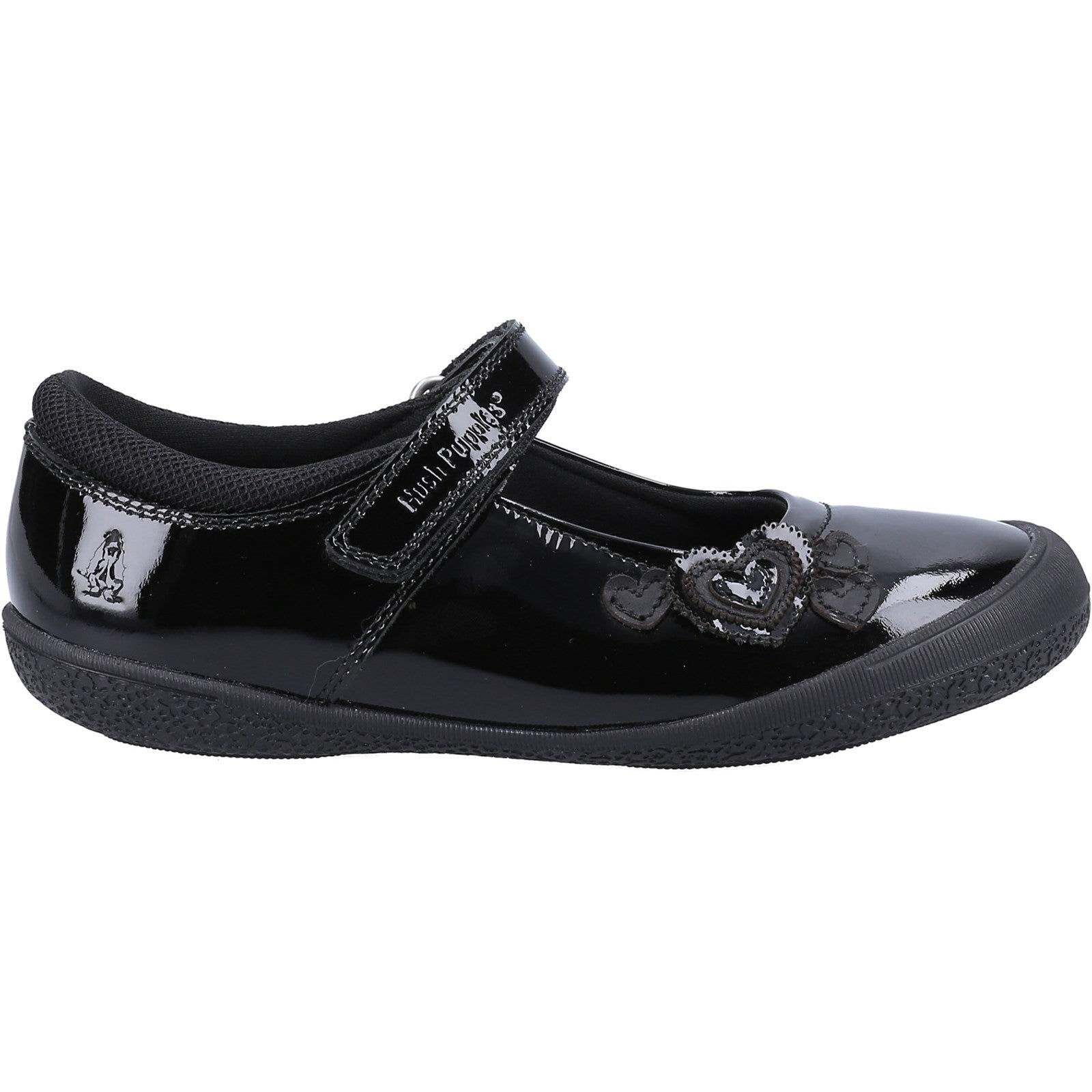 Hush Puppies Infant Girls Rosanna Patent Leather School Shoes - Black