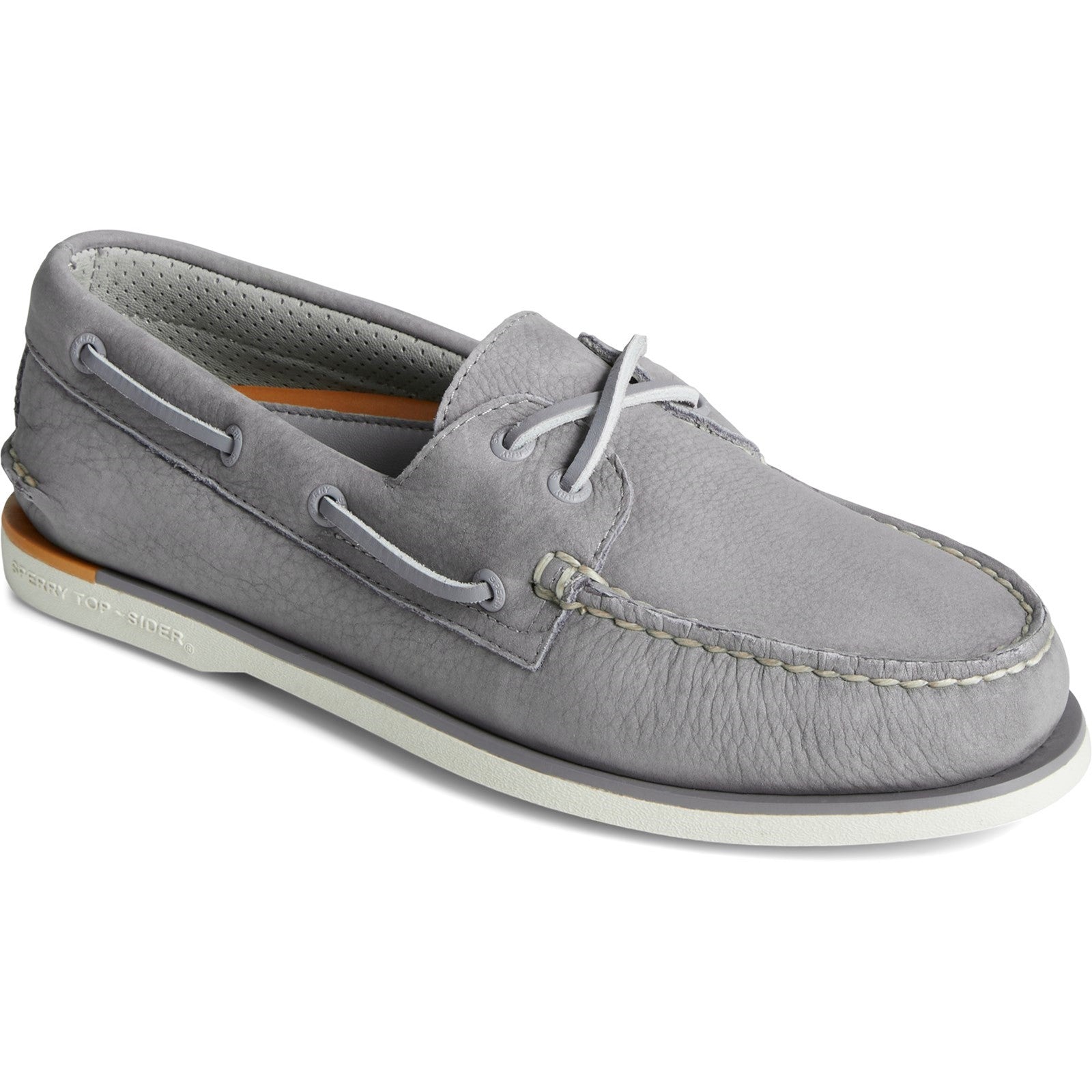 Sperry Mens Gold Authentic Original 2-Eye Nubuck Boat Shoes - Grey