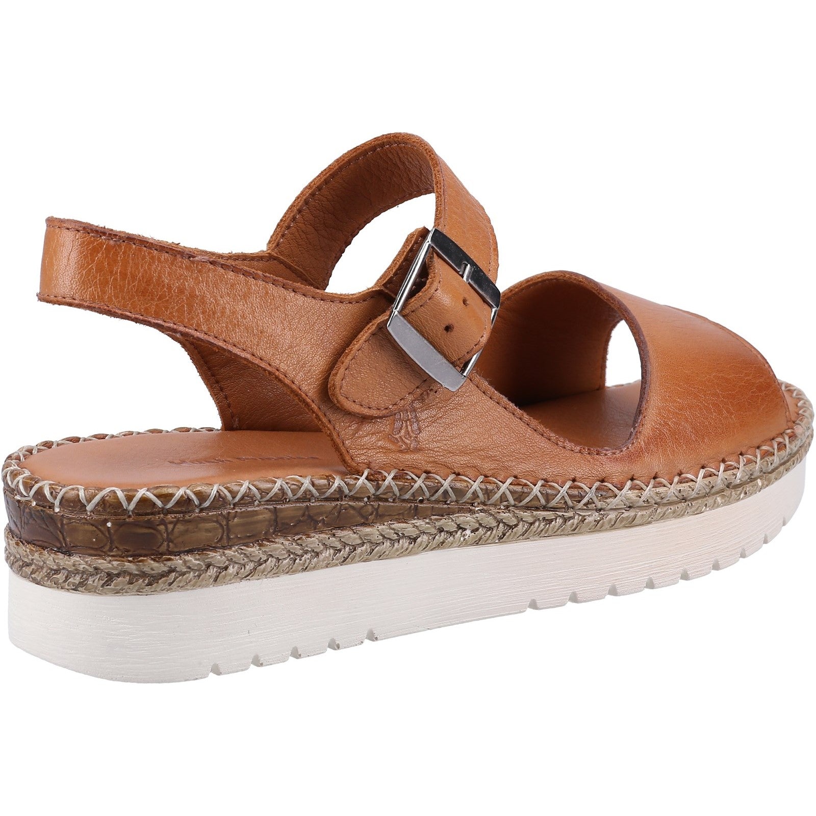 Hush Puppies Womens Stacey Leather Sandal - Tan