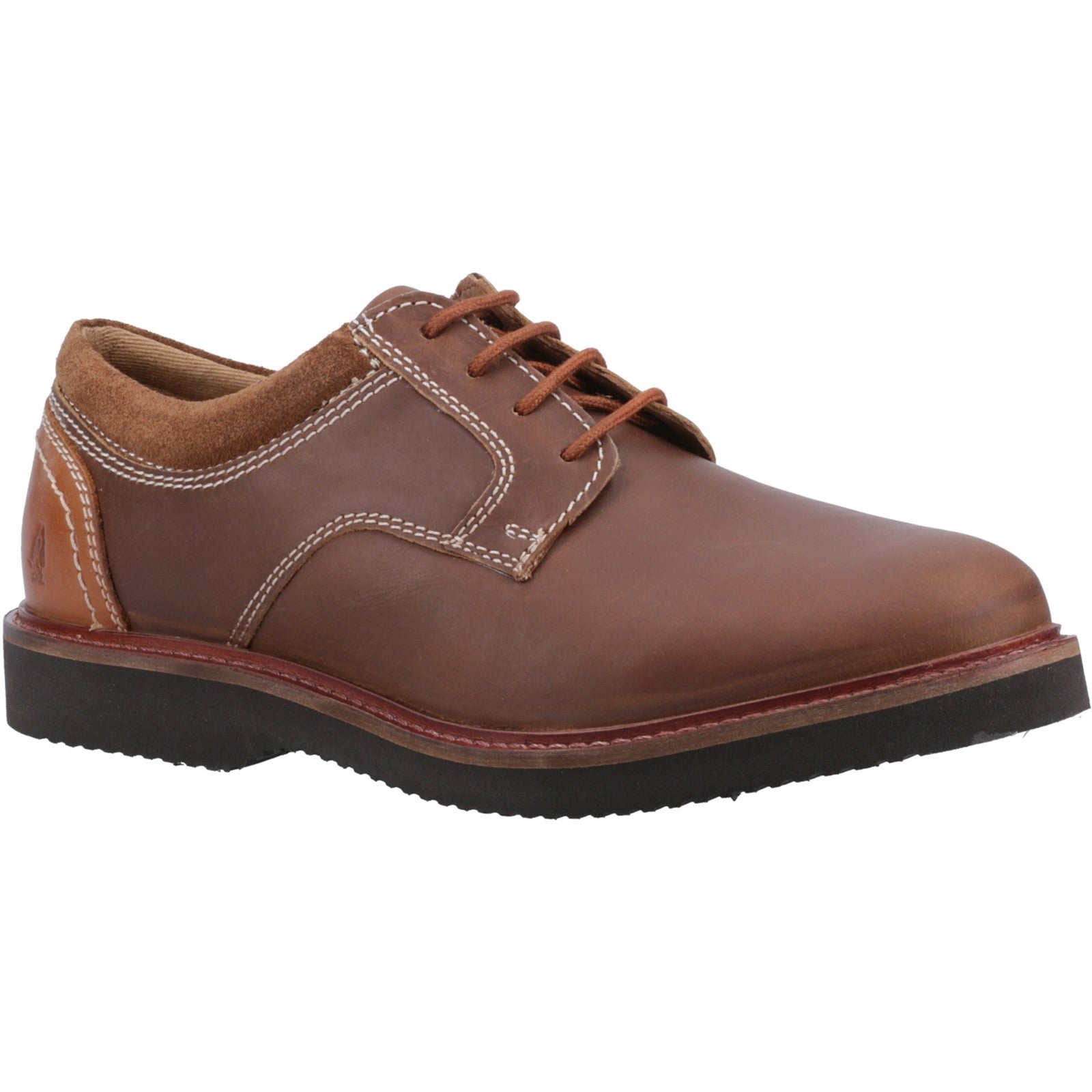 Hush Puppies Mens Wheeler Leather Shoes - Brown
