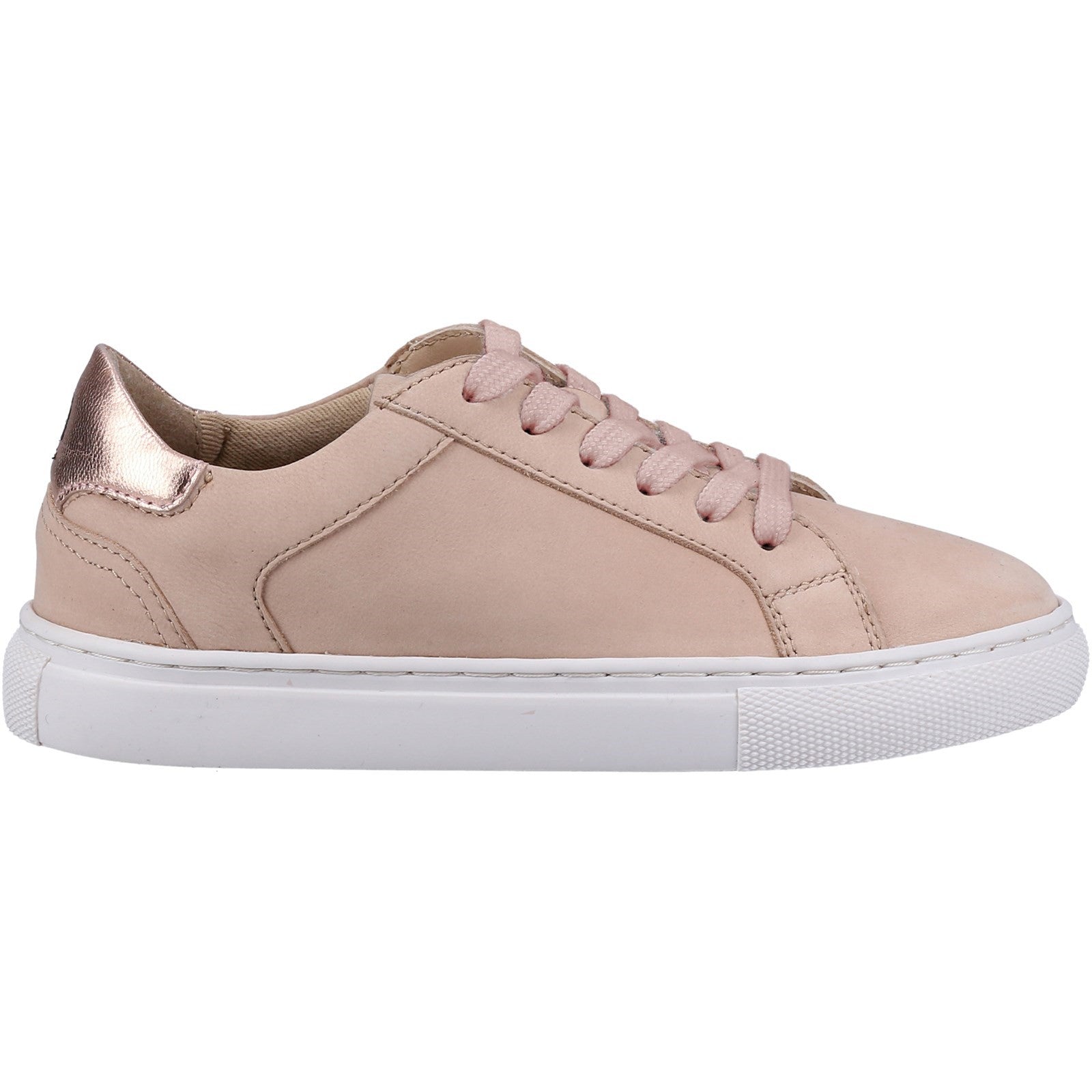 Hush Puppies Girls Camille Leather Trainers - Light Pink