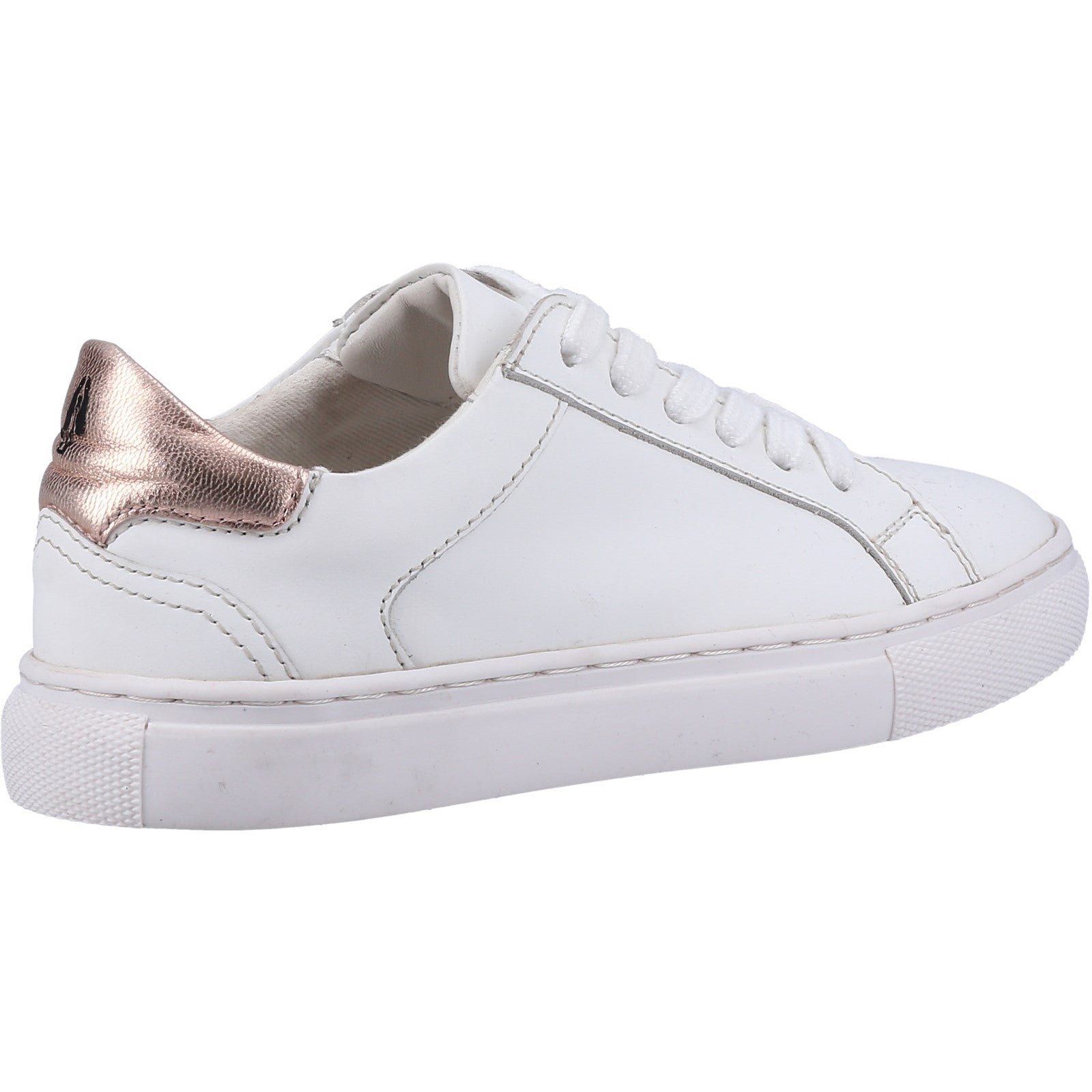 Hush Puppies Girls Camille Leather Trainers - White