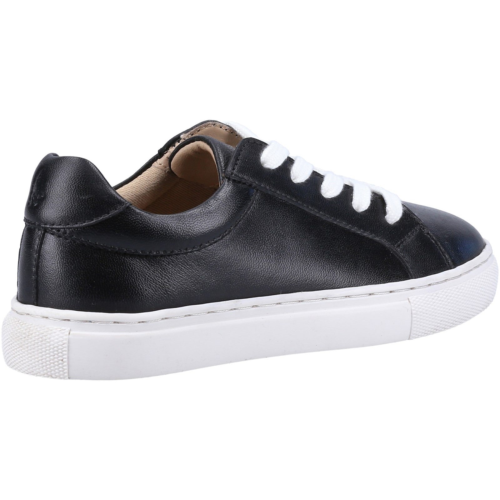 Hush Puppies Boys Colton Leather Trainers - Black