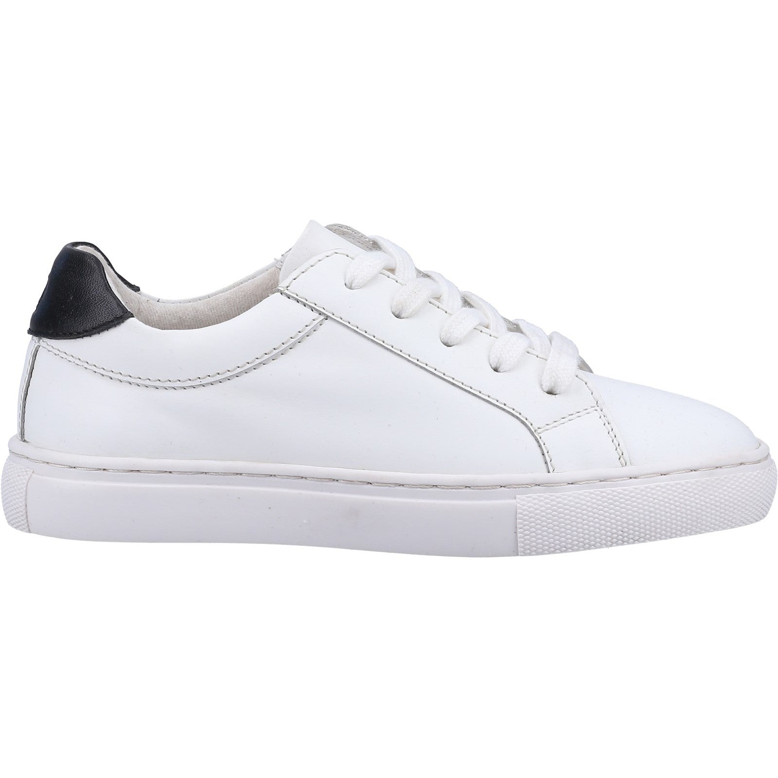 Hush Puppies Boys Colton Leather Trainers - White
