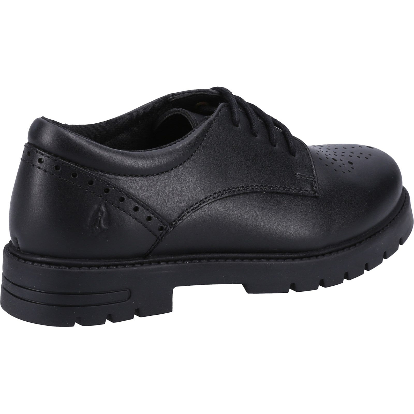 Hush Puppies Girls Jayne Lace Up Leather School Shoes - Black