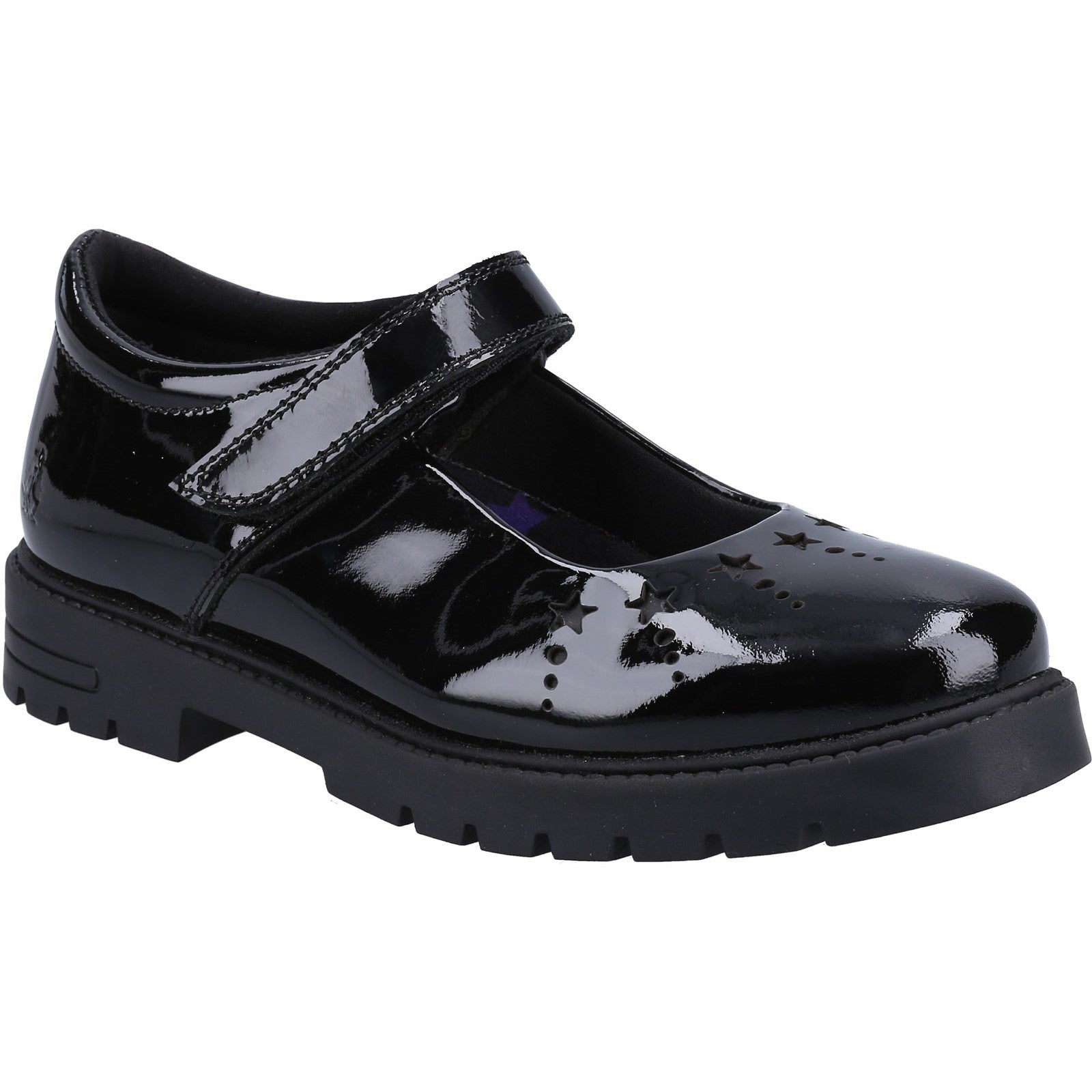 Hush Puppies Girls Sabrina Patent Leather Shoe Shoes - Black
