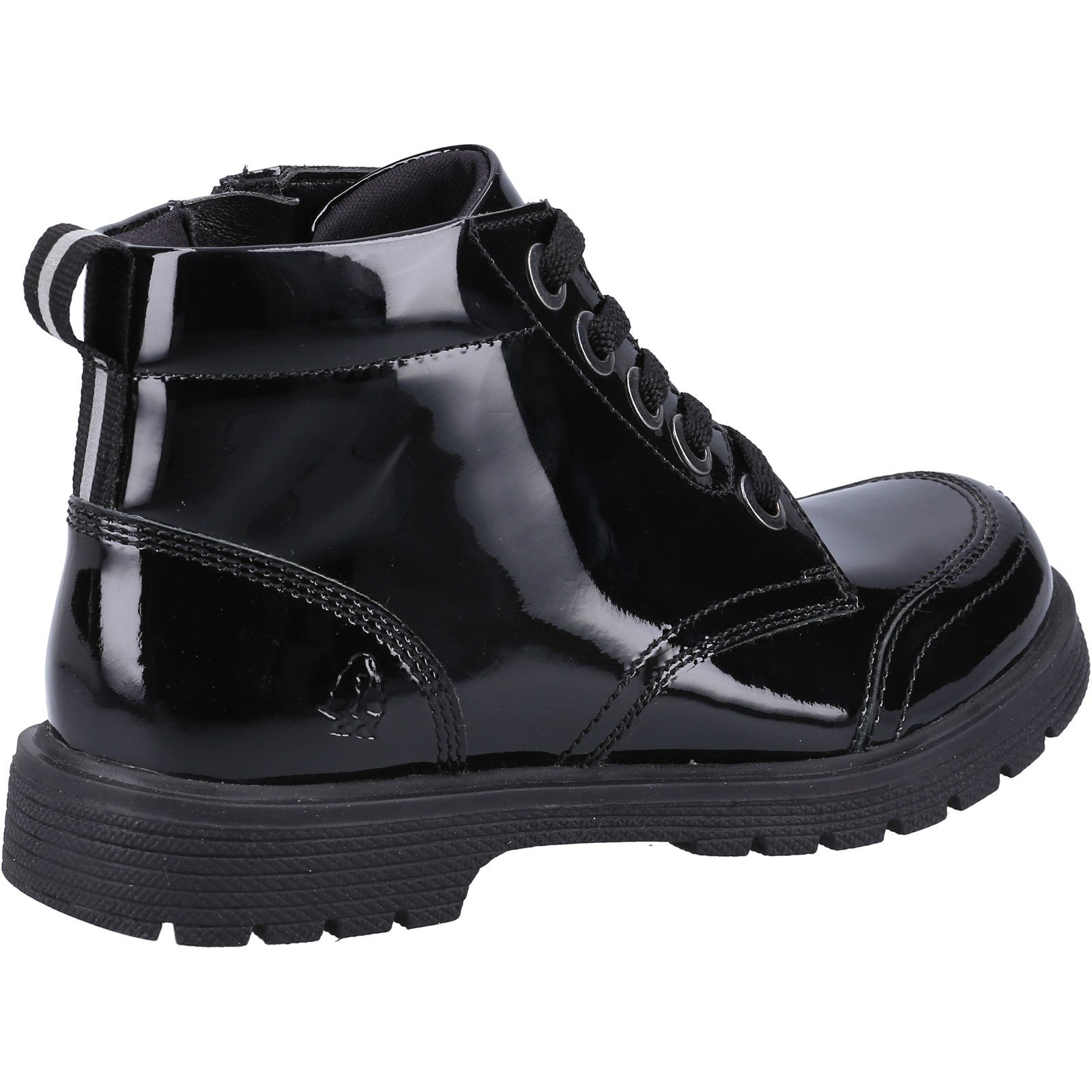 Hush Puppies Girls Jolie Patent Leather Boots - Black
