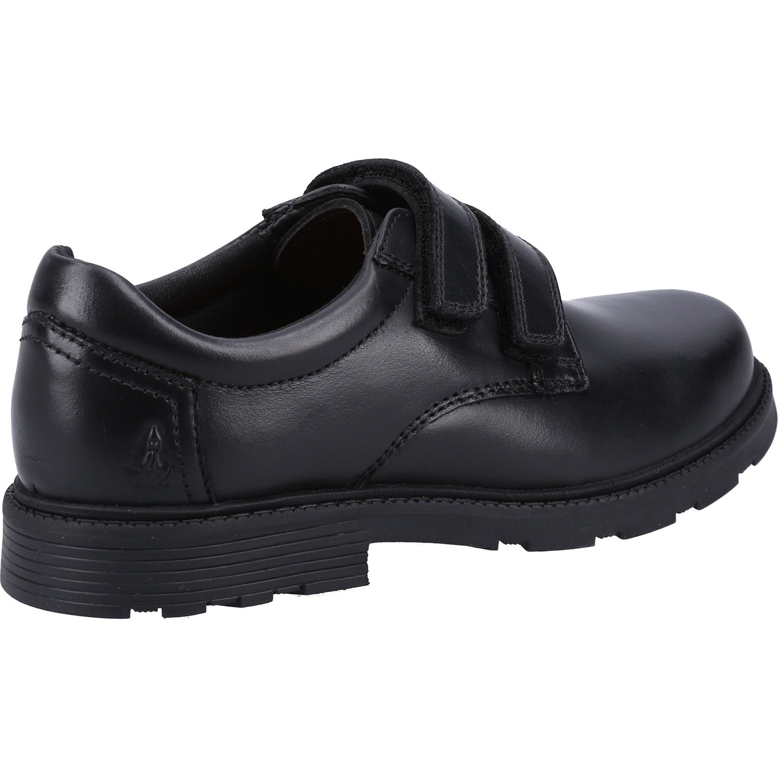 Hush Puppies Boys Logan Leather School Shoes - Black