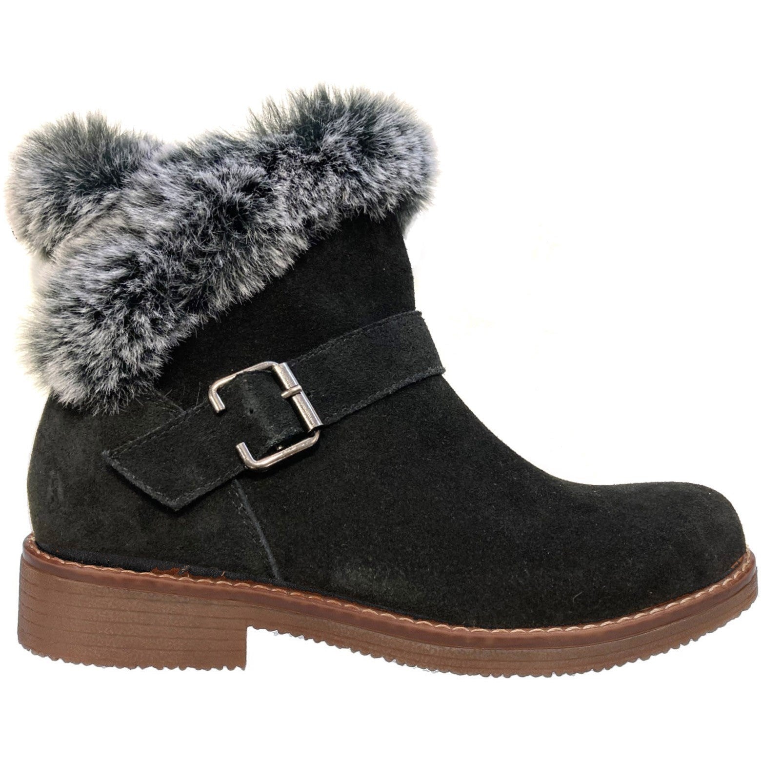 Hush Puppies Womens Hannah Suede Boot - Black