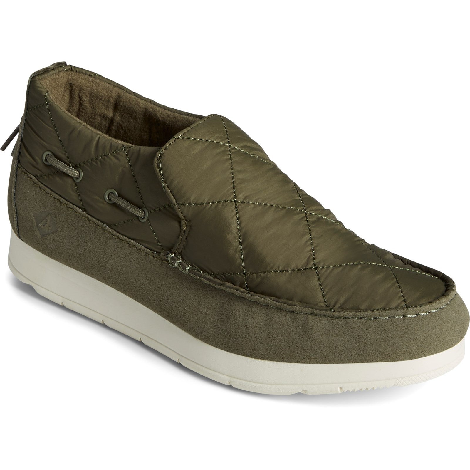 Sperry Mens Moc Sider Slip On Trainers - Olive
