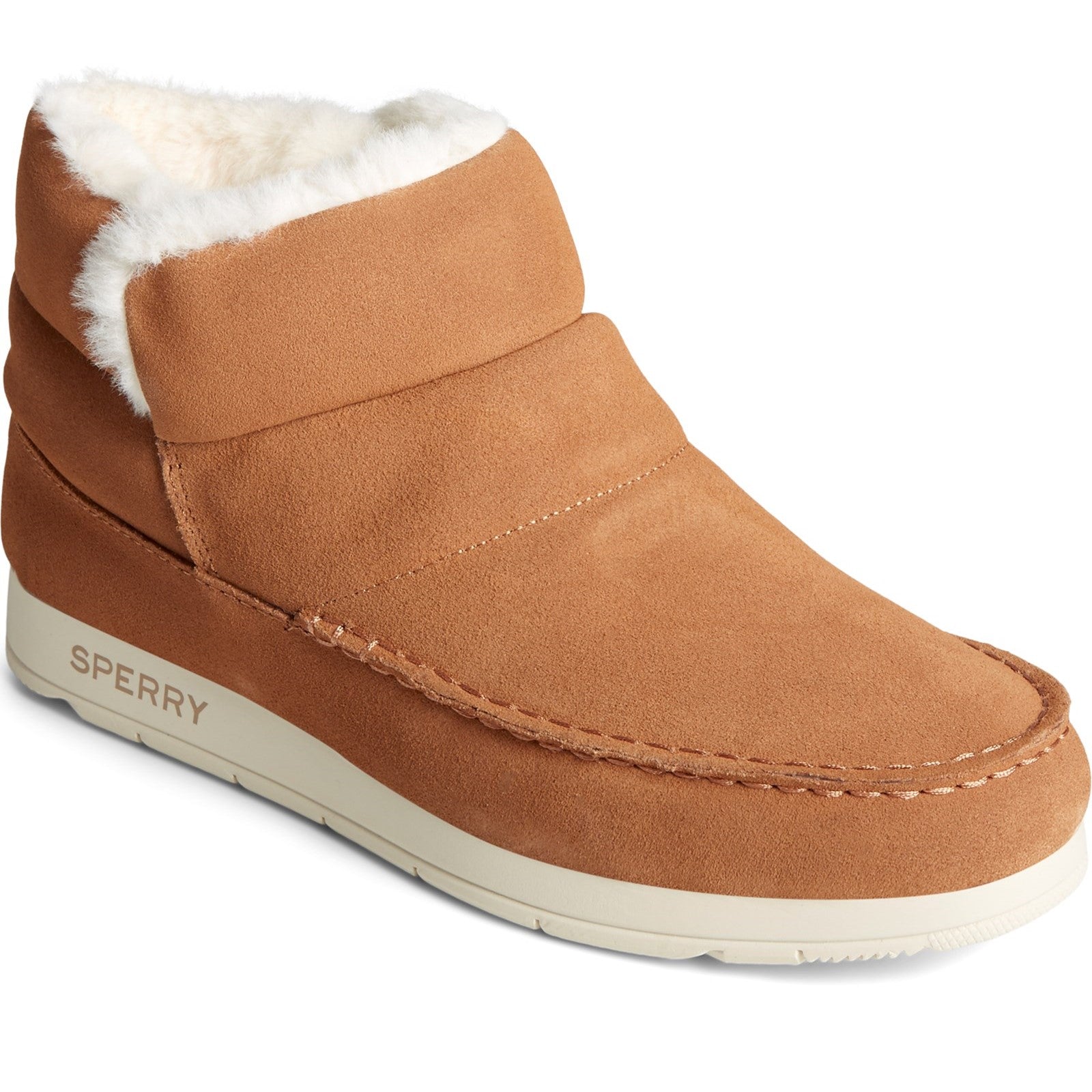 Sperry Womens Moc-Sider Leather Booties - Tan