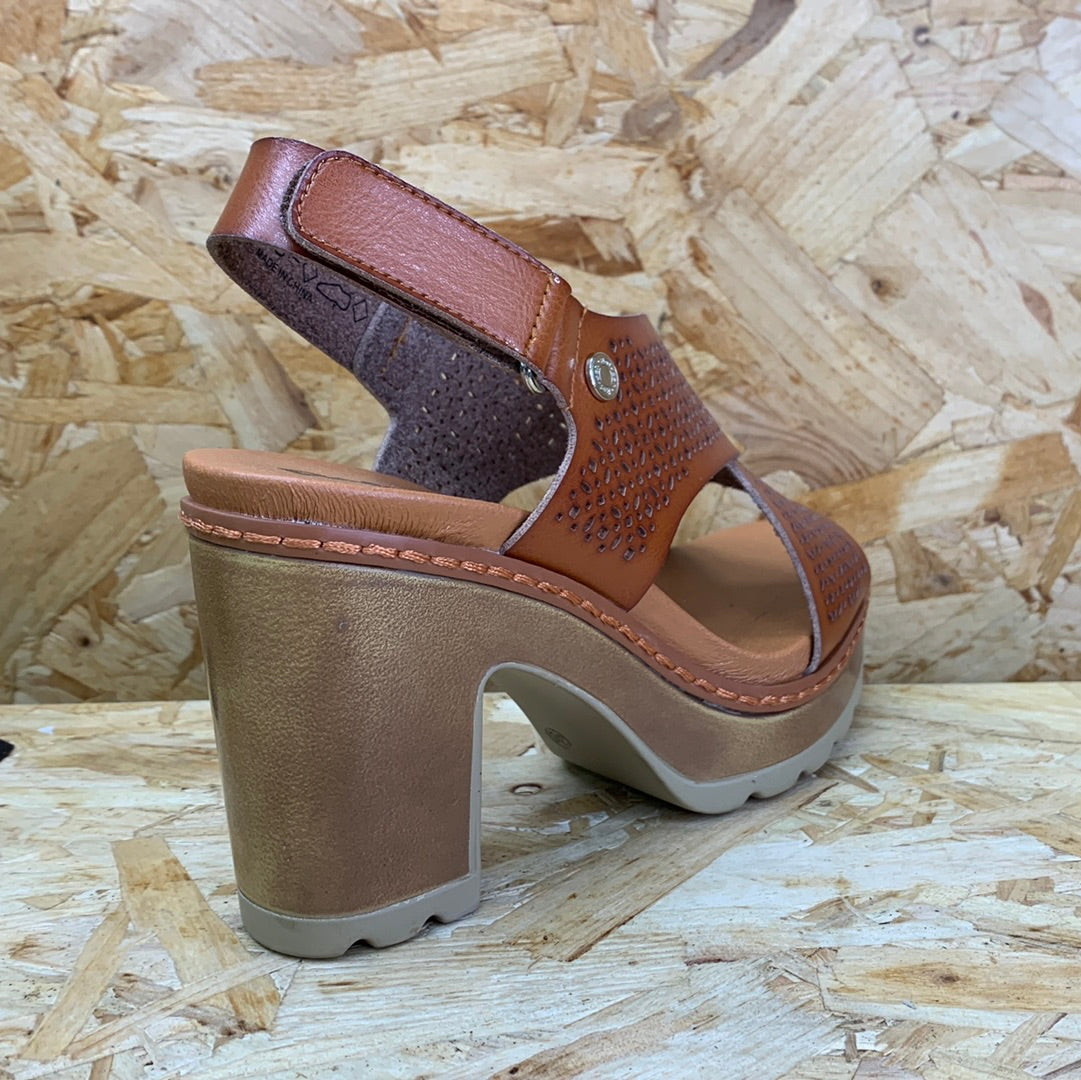 Refresh Womens Fashion High Heel Sandals - Camel - The Foot Factory