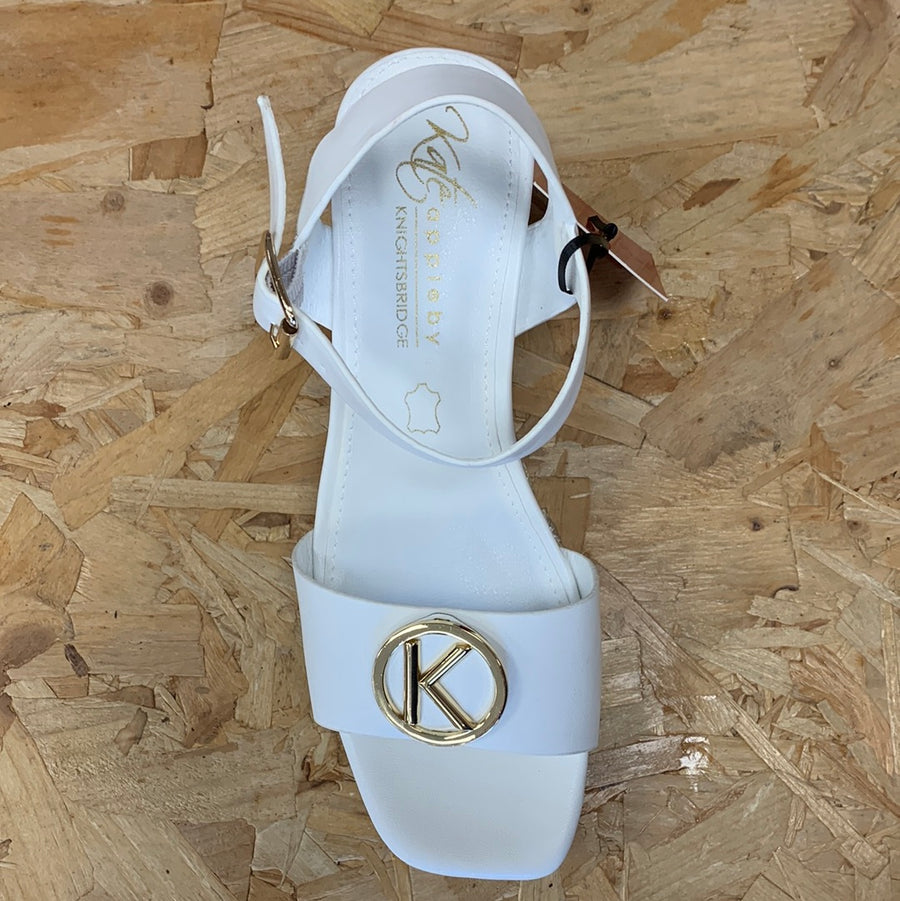 Kate Appleby Womens Lampeter Platform Sandal - White