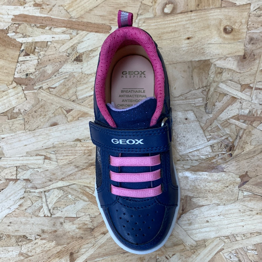 Geox Kids J Skylin G F Trainers - Navy / Fuchsia