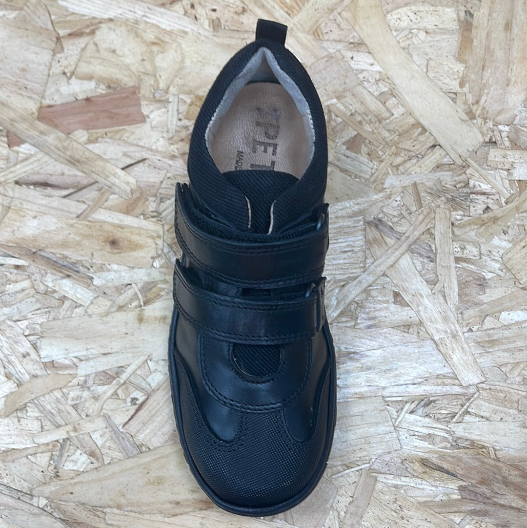 Petasil Kids Wagner Leather Shoe - Black