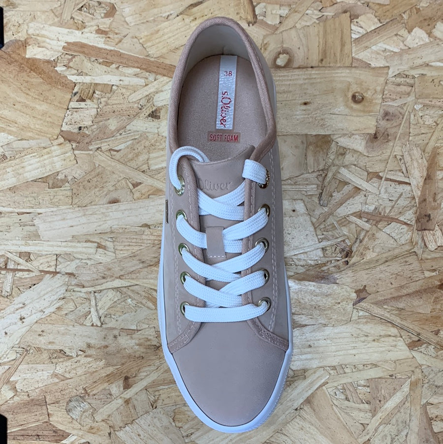 S.Oliver Womens Fashion Platform Trainer - Soft Pink