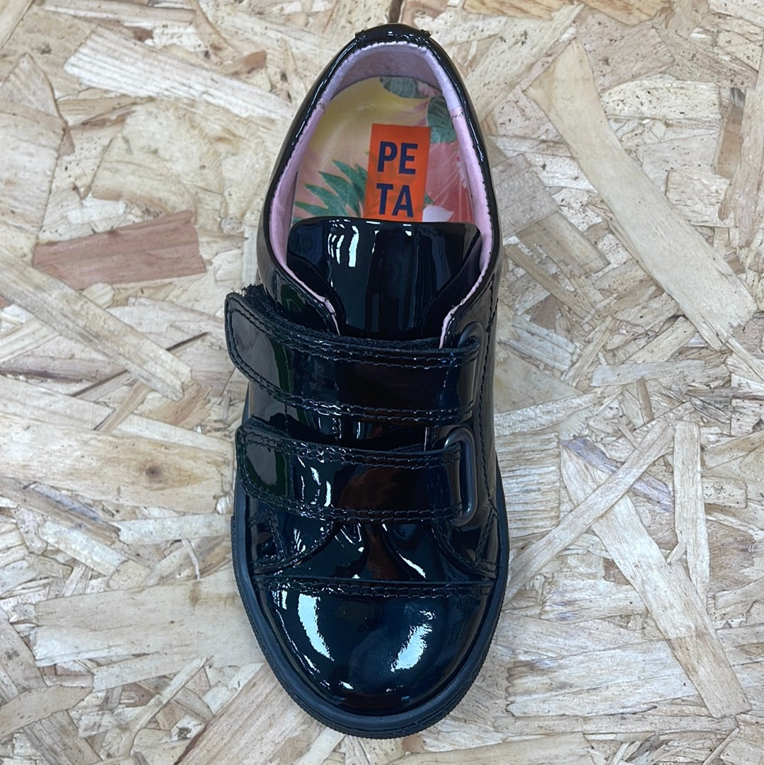 Petasil Kids Palmira Patent Leather Shoe - Black