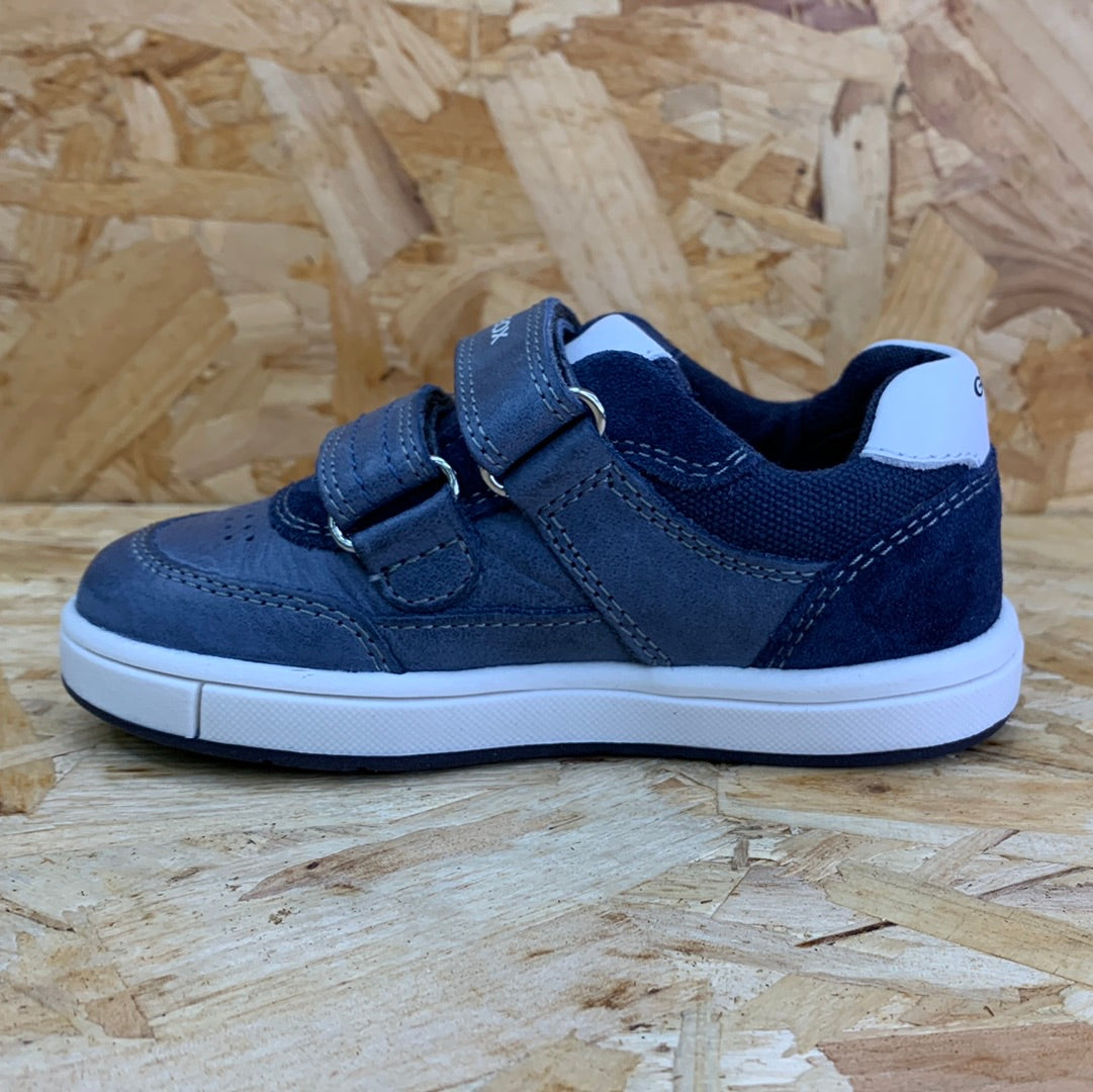 Geox Infant Trottola Leather Trainer - Navy / White