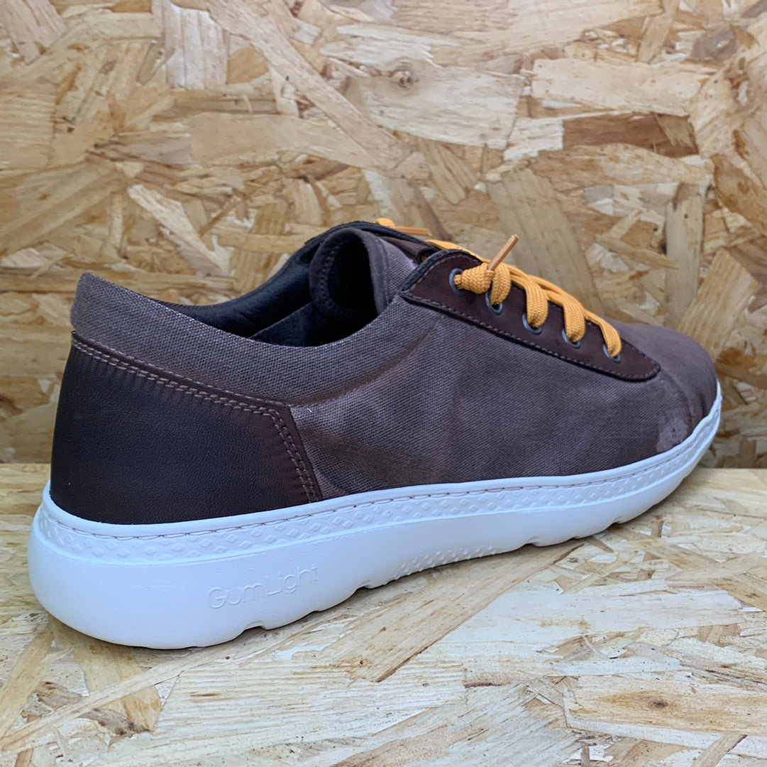 On Foot Mens Organic Cotton Stone Wash Trainers - Brown