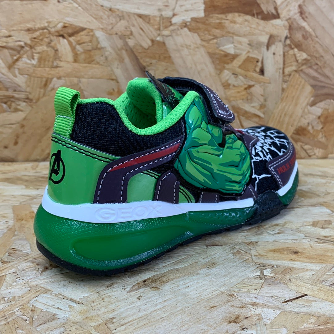 Geox Kids Marvel The Hulk Trainers Black Green - Main Image