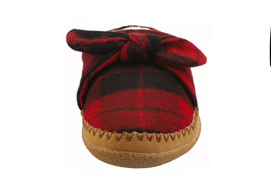 Toms-Ivy-Red-Plaid-bow-Slippers