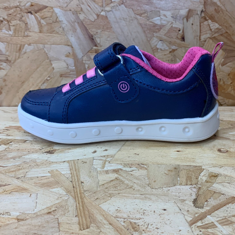 Geox Kids J Skylin G F Trainers - Navy / Fuchsia