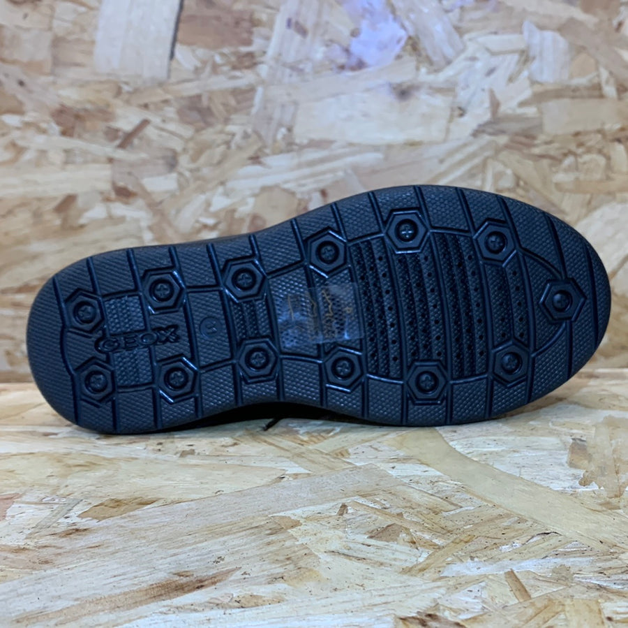 Geox Kids Riddock I Leather School Shoe - Black