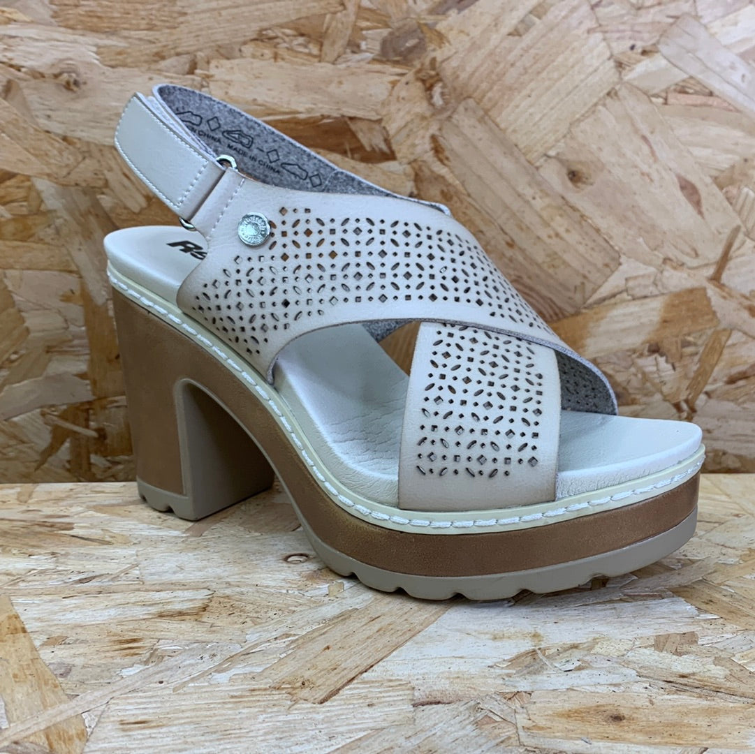Refresh Womens Fashion High Heel Sandals - Ice Grey - The Foot Factory