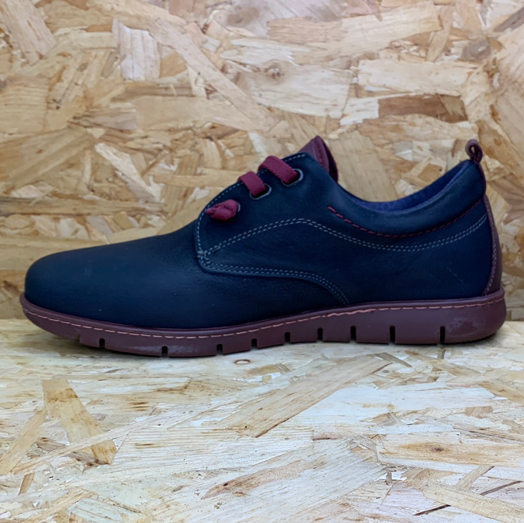 On Foot Mens Leather Shoes - Navy