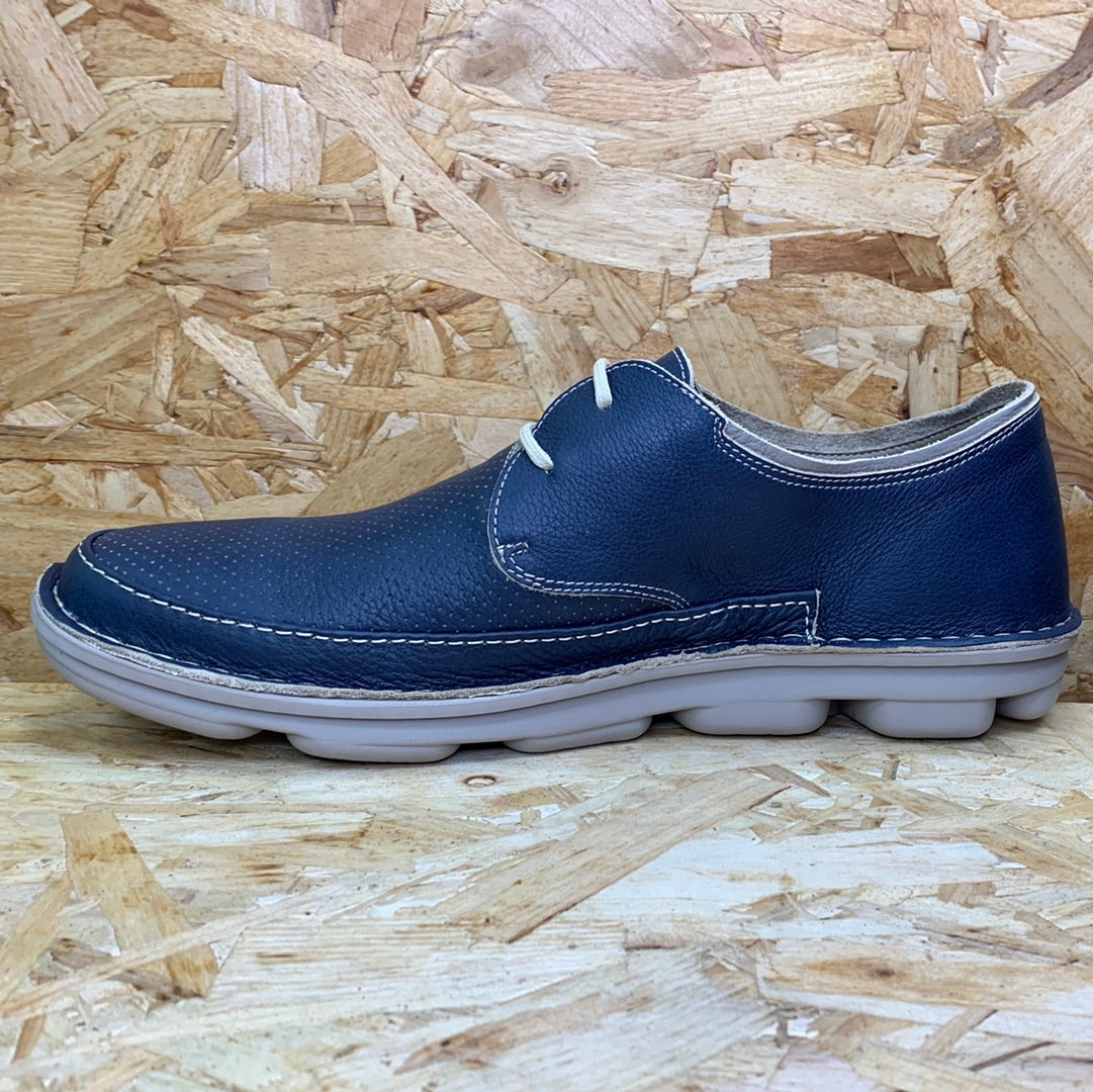 On Foot Mens Leather Shoes - Navy