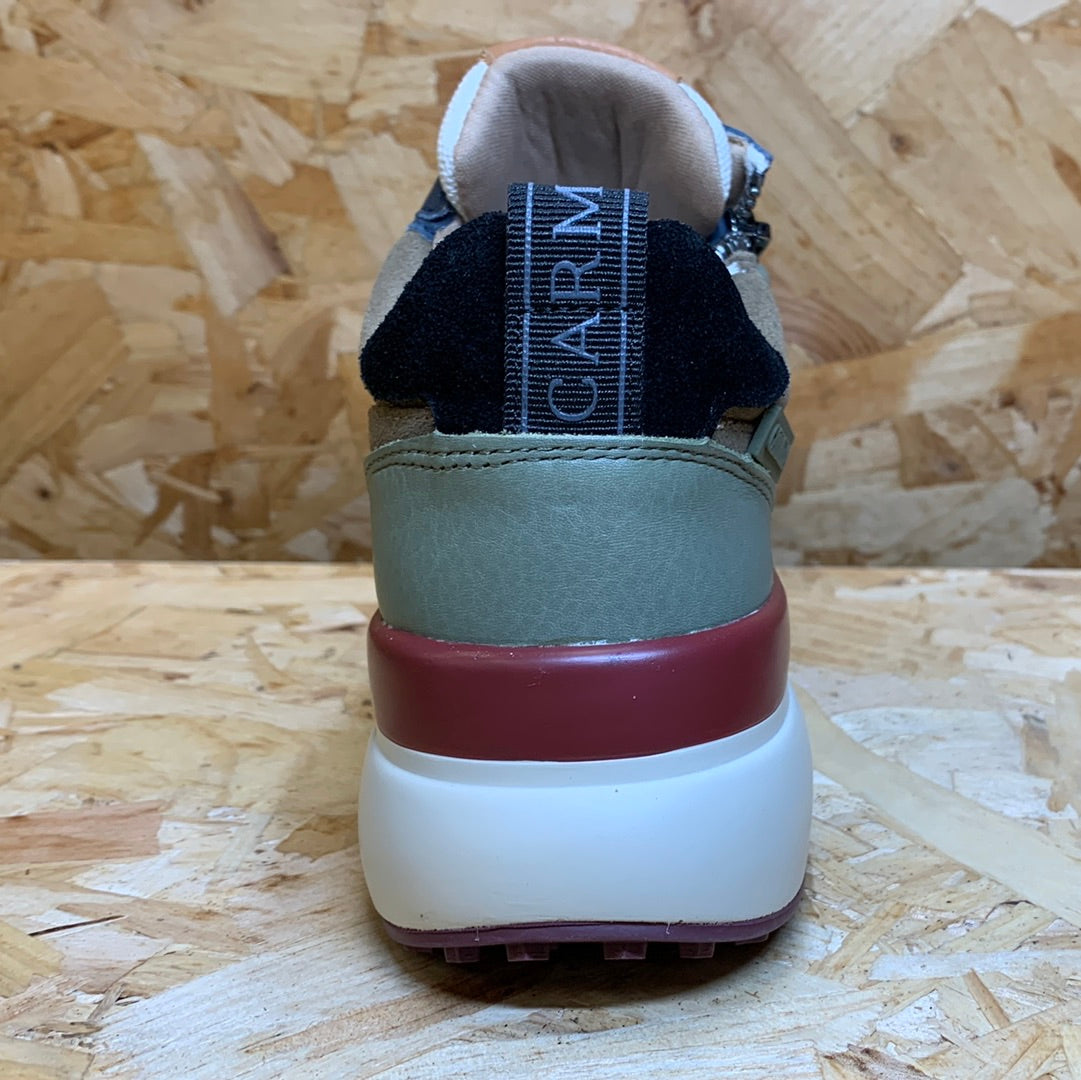 Carmela Womens Leather Fashion Trainers - Jeans Blue