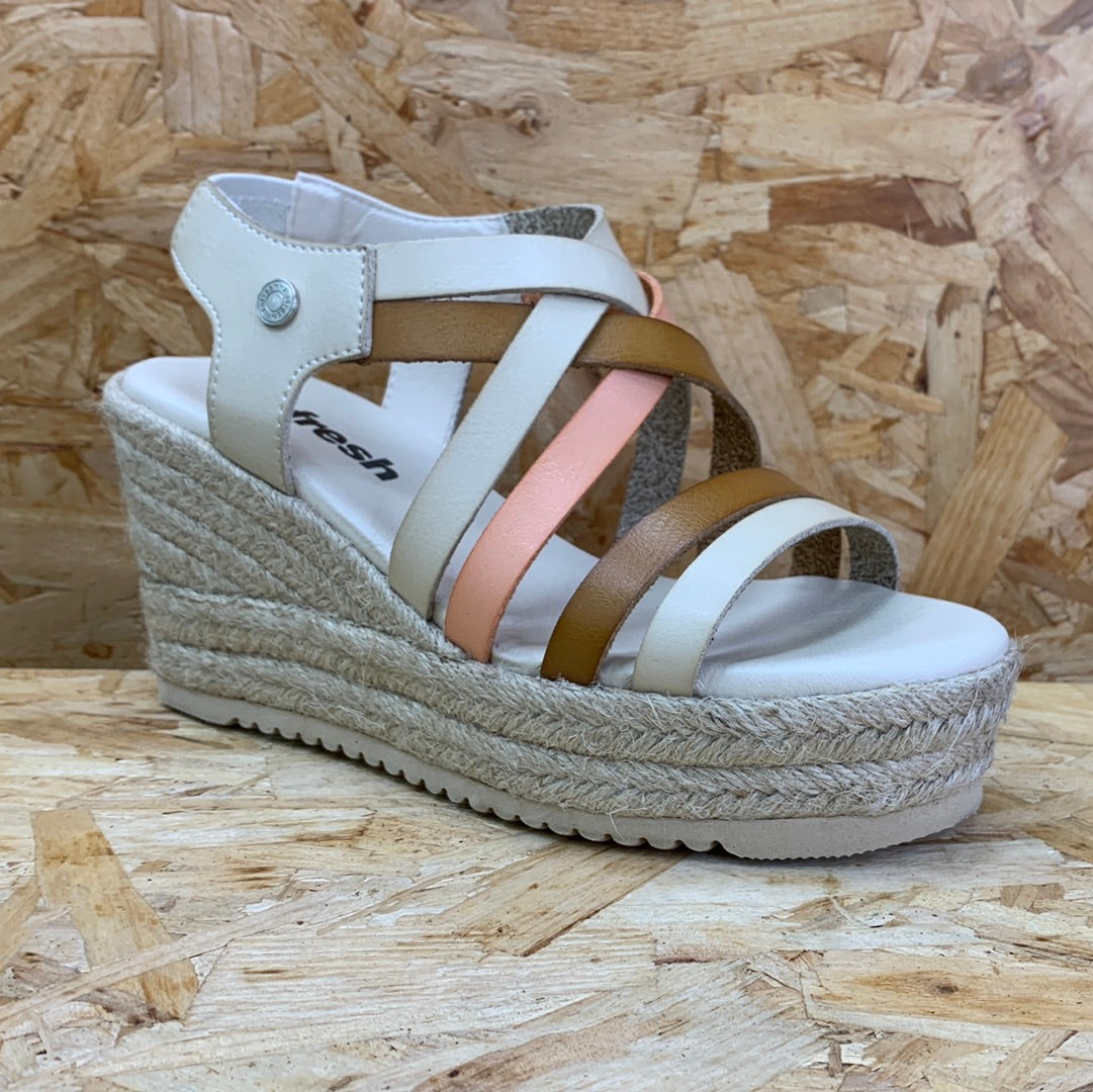Refresh Womens Fashion Wedge Sandals - Ice - The Foot Factory
