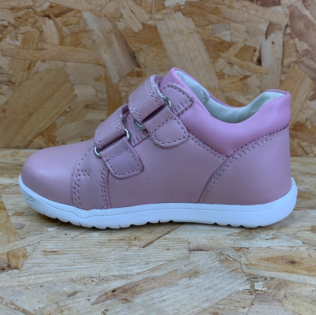 Geox Infant Macchia Leather Trainer - Rose