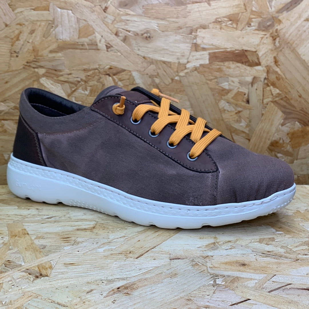 On Foot Mens Organic Cotton Stone Wash Trainers - Brown