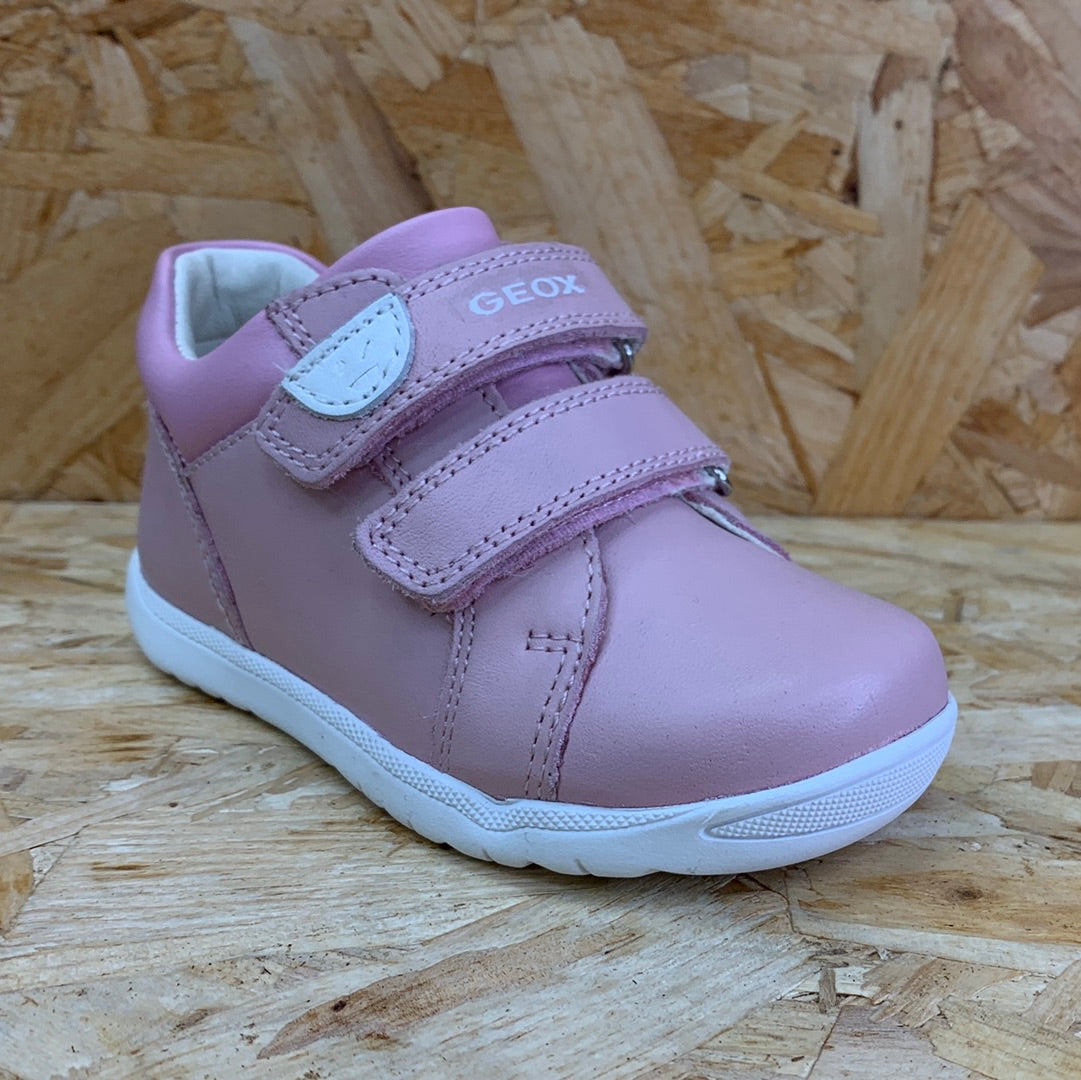 Geox Infant Macchia Leather Trainer - Rose
