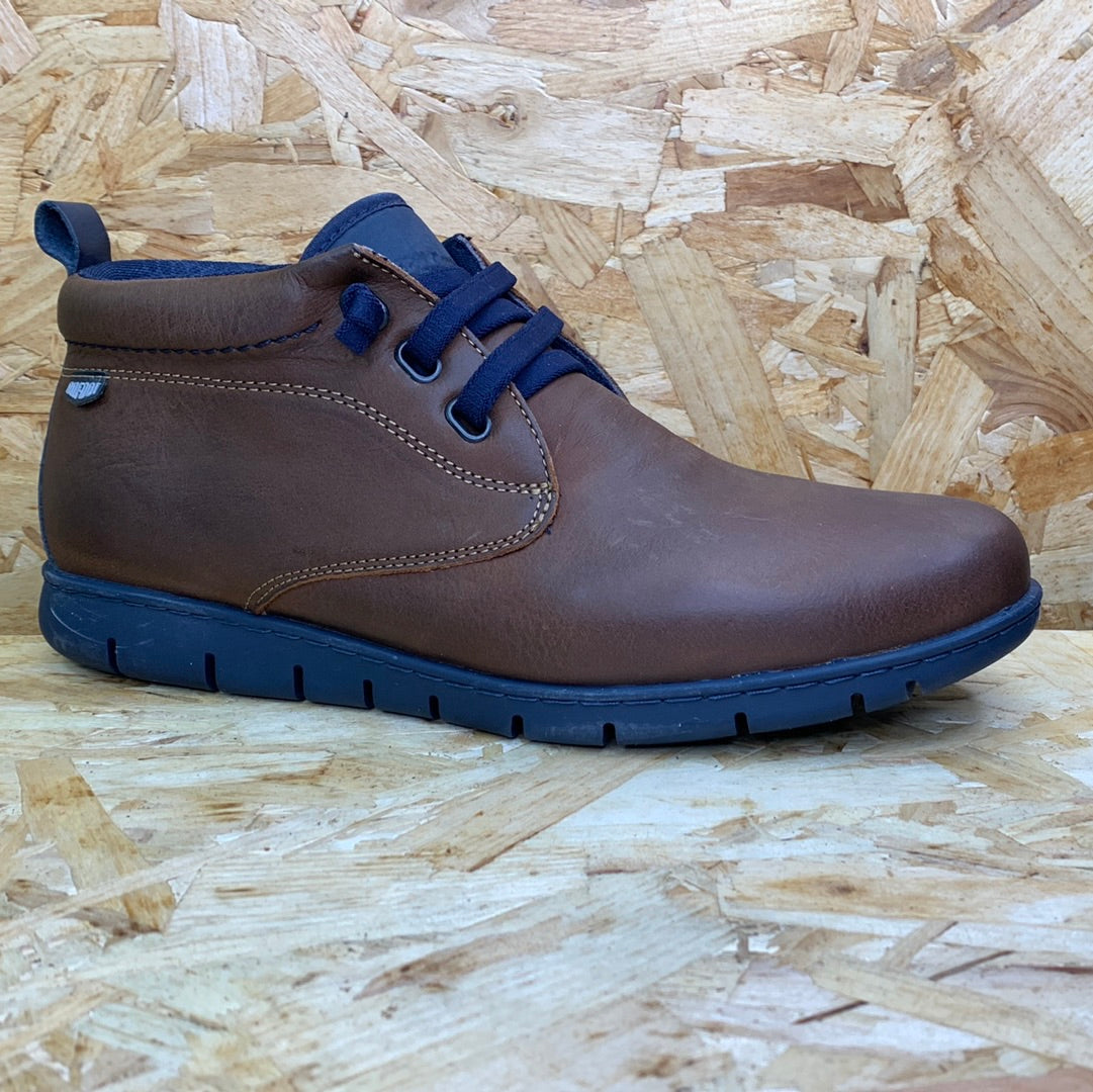 On Foot Mens Leather Shoes - Brown - The Foot Factory