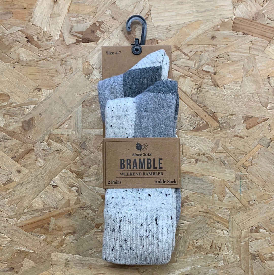 Bramble Womens Weekend Rambler Socks (2 Pack) - Grey