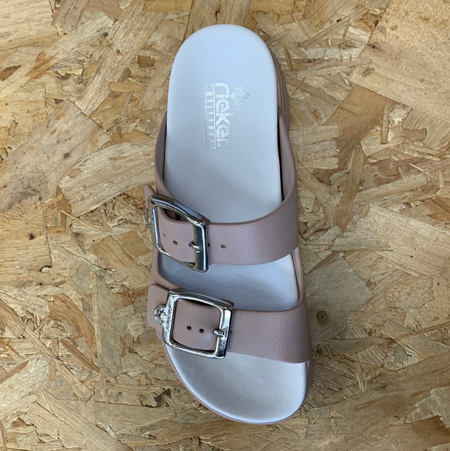 Rieker Womens Fashion Sandal - Rose Pink
