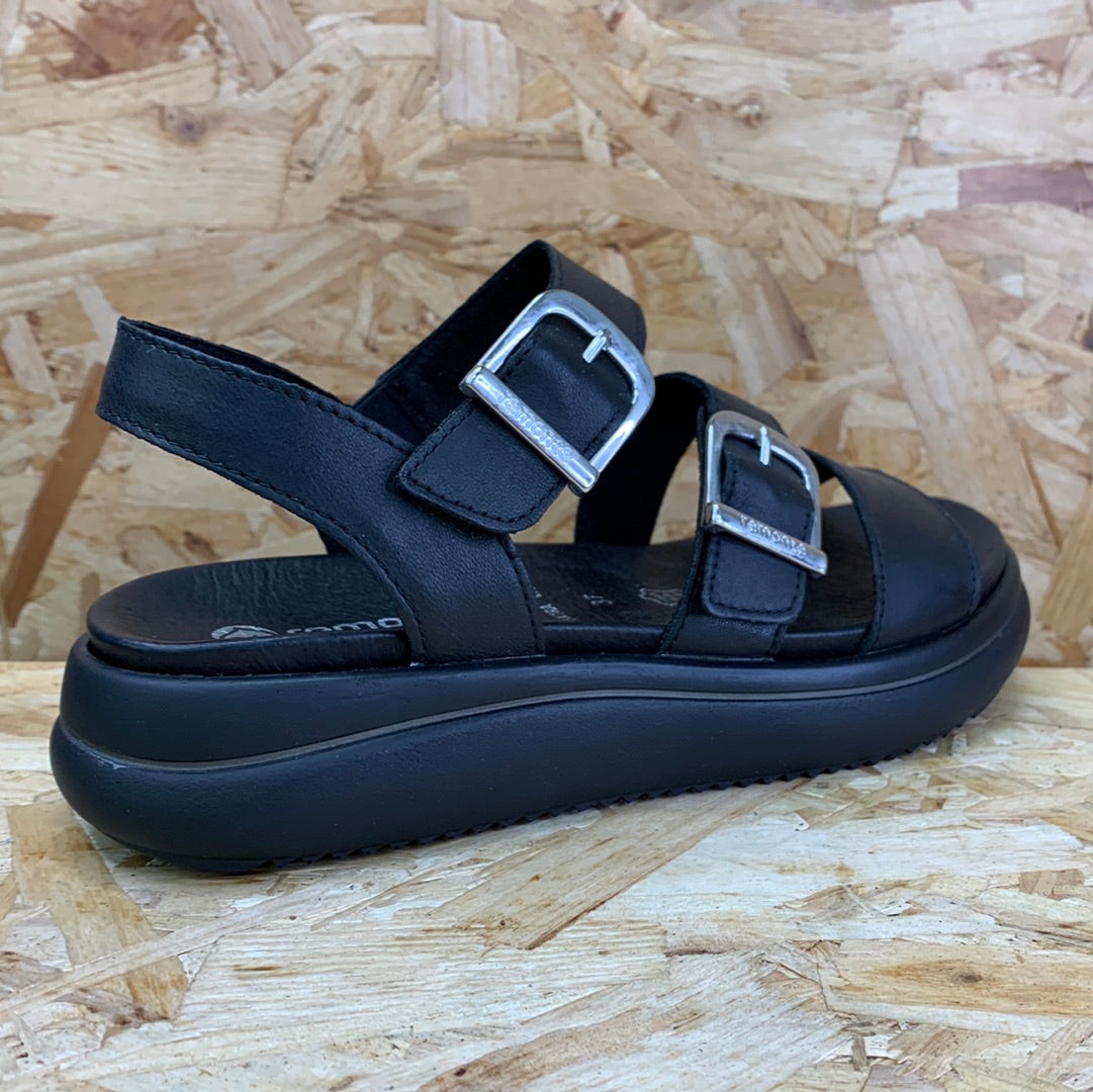 Remonte Womens Fashion Platform Sandal - Black