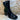 S. Oliver Patent női divatos sarkú bokacsizma - fekete