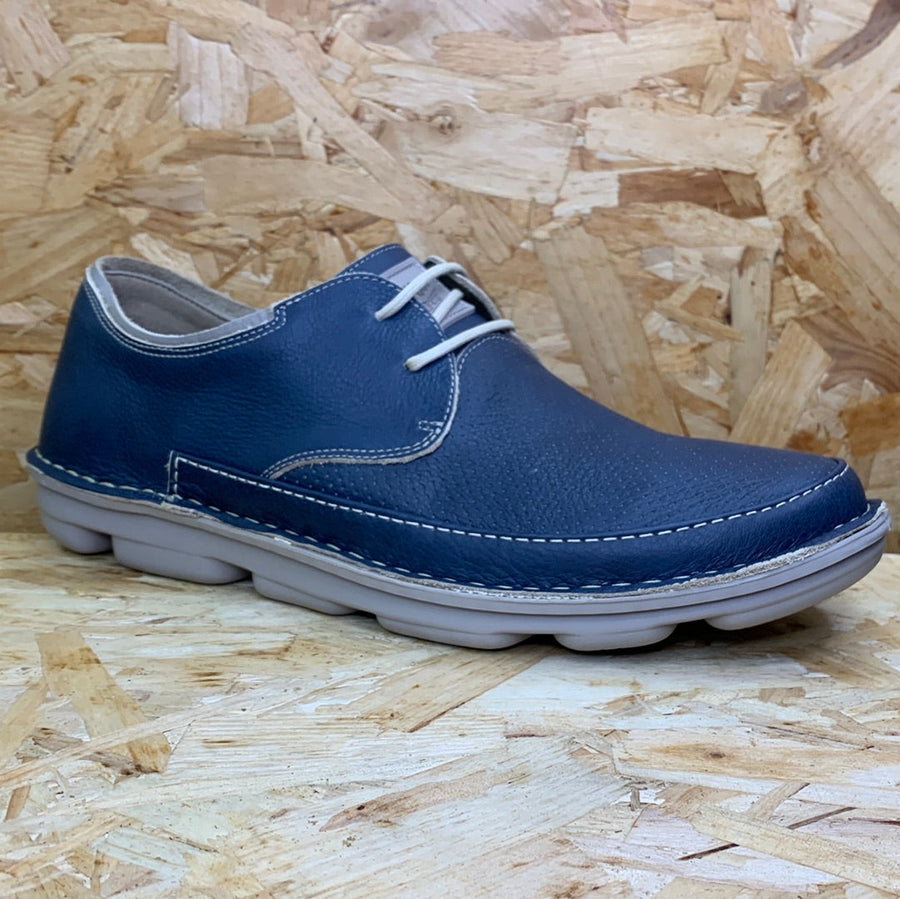 On Foot Mens Leather Shoes - Navy