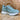 Carmela Mode-Sneaker aus Leder für Damen – Aquablau – The Foot Factory