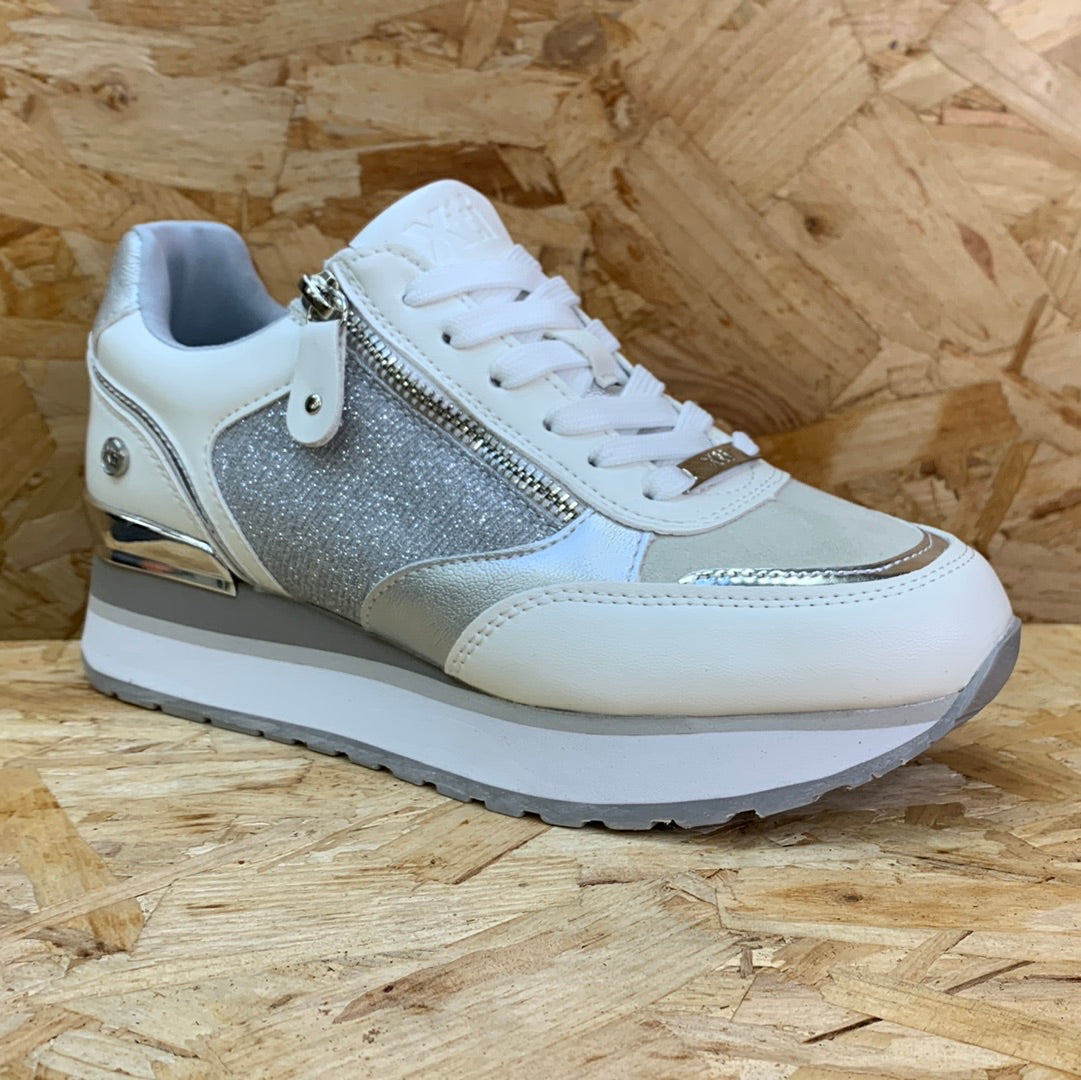 Xti Womens Fashion Trainers - Ice - The Foot Factory